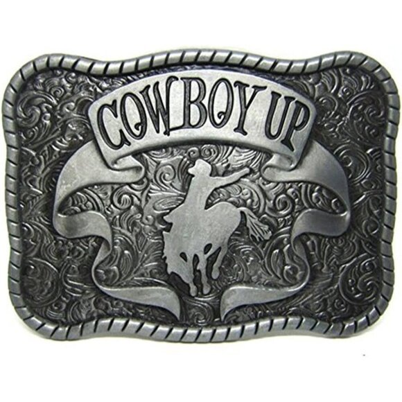 Other - ❤️ Western Cowboy Ladies Boots Belt Buckle Vintage Oval Belt Buckle Silver
